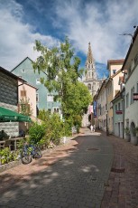 Konstanz 1485-2017, Katzgasse mit Blick zum Muenster
