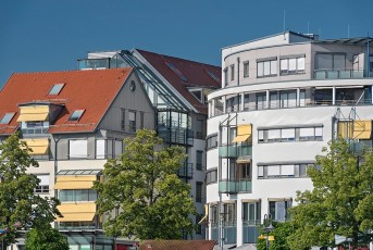 Friedrichshafen 1417-2018, Antoniuseck vom Wasser aus