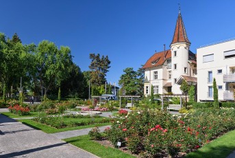 Überlingen 4165-2020, Rosengarten mit Villa Rosengarten