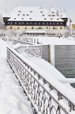 Konstanz 1932-2021, Landesteg + Konzil im Schnee