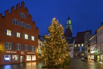 Überlingen 4499-2021, Adventsbeleuchtung Hofstatt + Münster