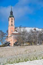 Birnau 0624-2022, Barockkirche im Neuschnee