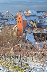 Meersburg 2069-2022, Winterlicher Blick von Friedrichshöhe auf